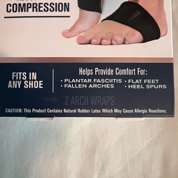 NIB COPPER FIT UNISEX ARCH RELIEF PLUSS ORTHOTIC SUPPORT- BLACK - Picture 4 of 9